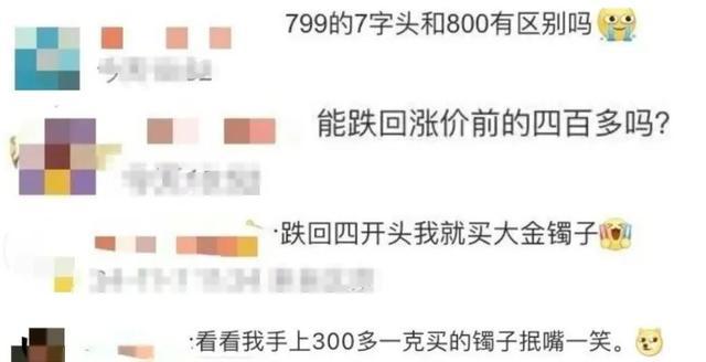 金价暴跌仍引热议，网友称价格高昂